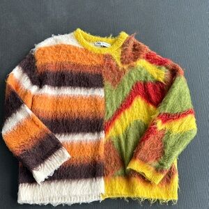 Zara Multicolor Fuzzy Sweater